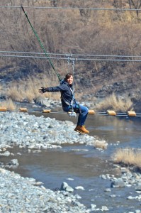 荒川の上をスカイウオーク