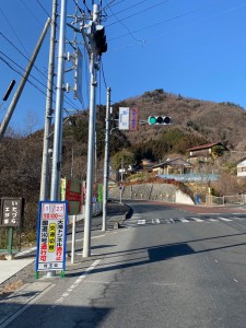 贄川交差点案内看板