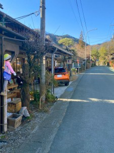 旧贄川宿の通り